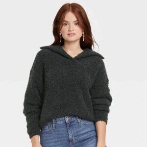 Universal Thread Cozy Collared Pullover, Size S